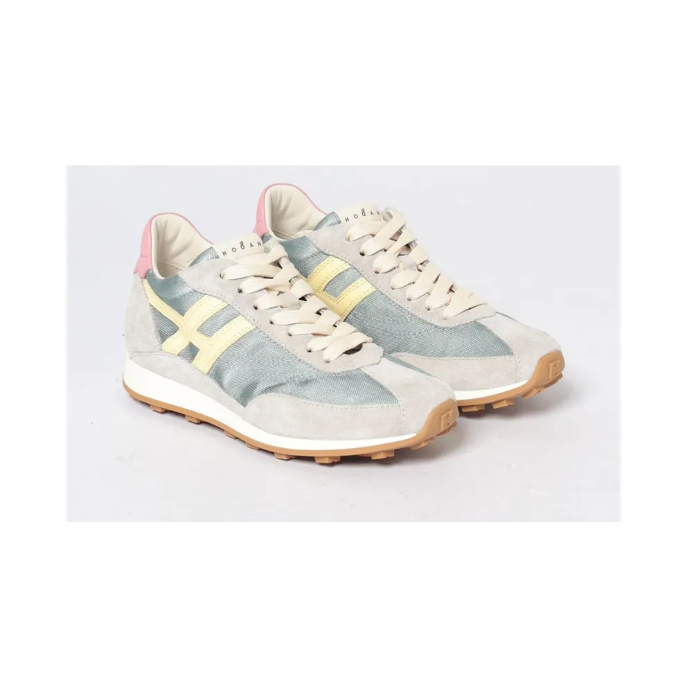 Hogan H699 Sneakers in Mesh and Suede Gnawed Blue (HXW6990GA20V0O0FEB)