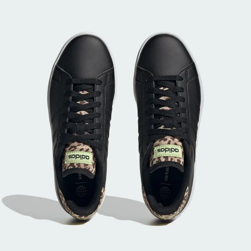 Adidas Grand Court Base 2.0 Core Black / Core Black / Pulse Lime (ID4446)