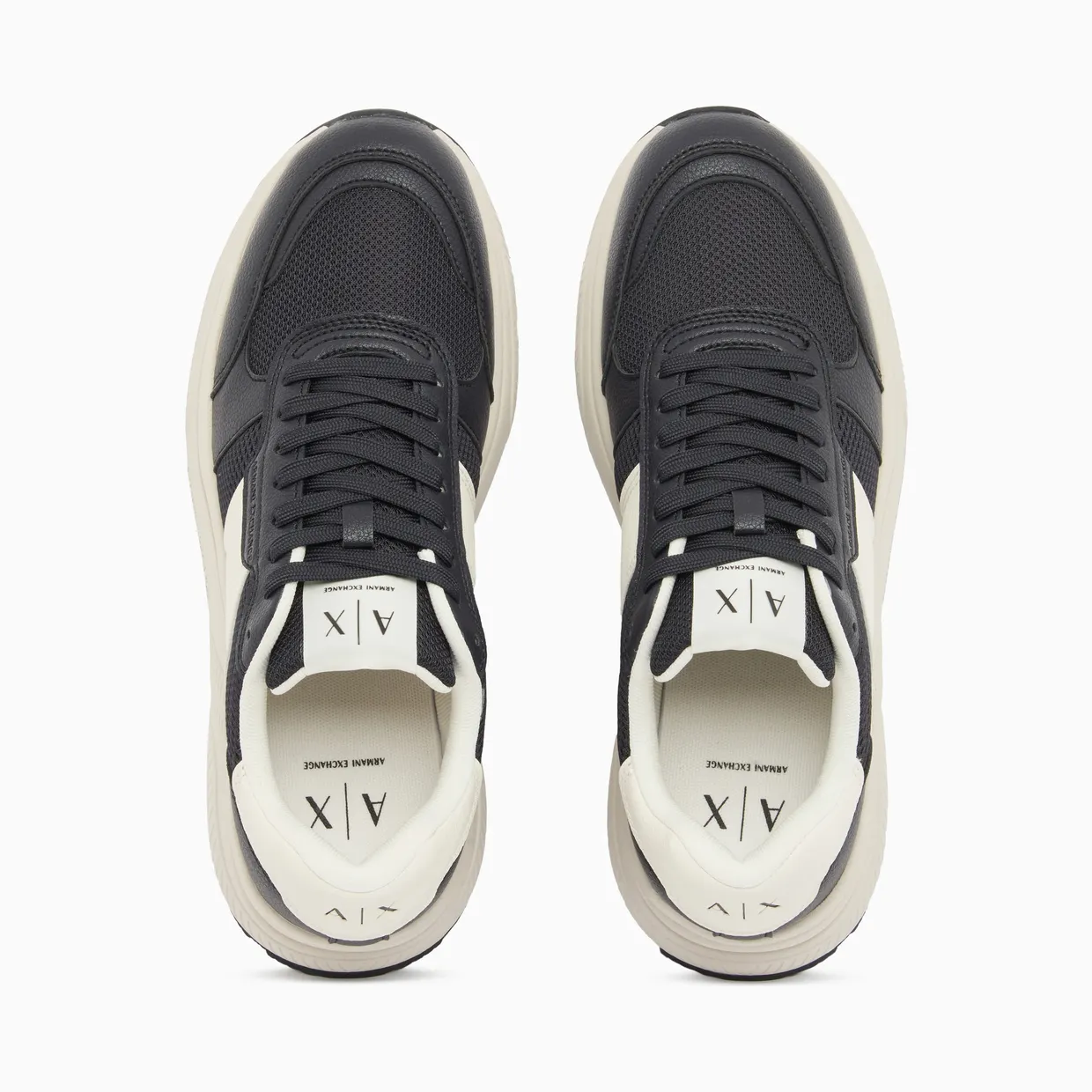 Armani Urban Minimal Sneakers In Synthetic Leather And Mesh (XM002634-AF17352-MB502) (3)
