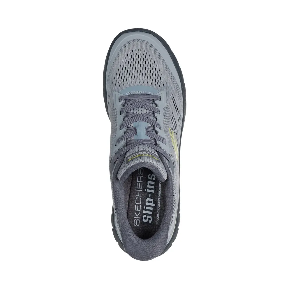 Skechers Slip-ins: Skech-Air Summits Sneaker Houtskool/Limoen
