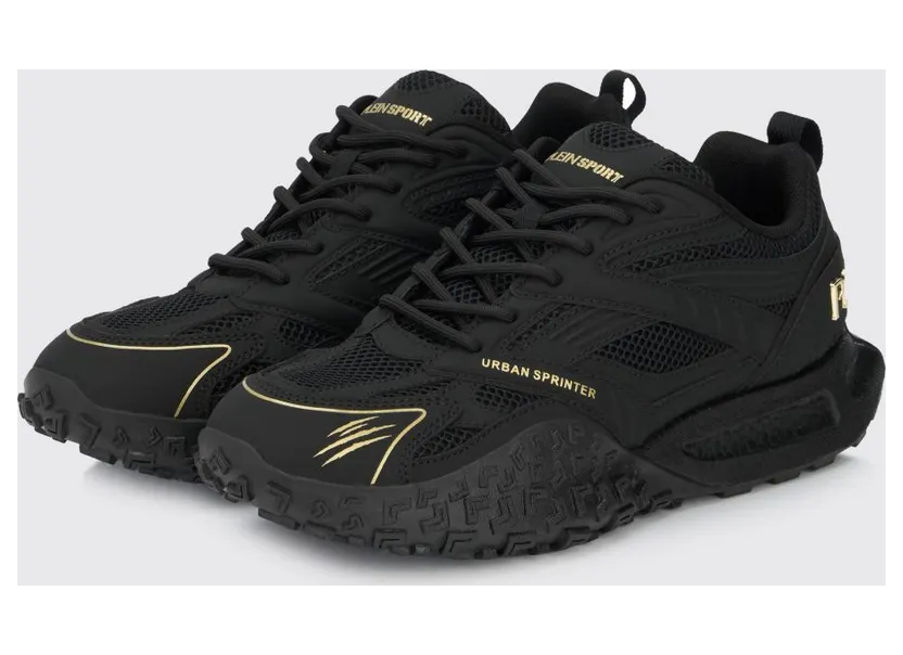 Plein Sport Urban Sprinter Mesh and Rubber Sneakers Black 1 (SAFSUSC0933STE003N0293)