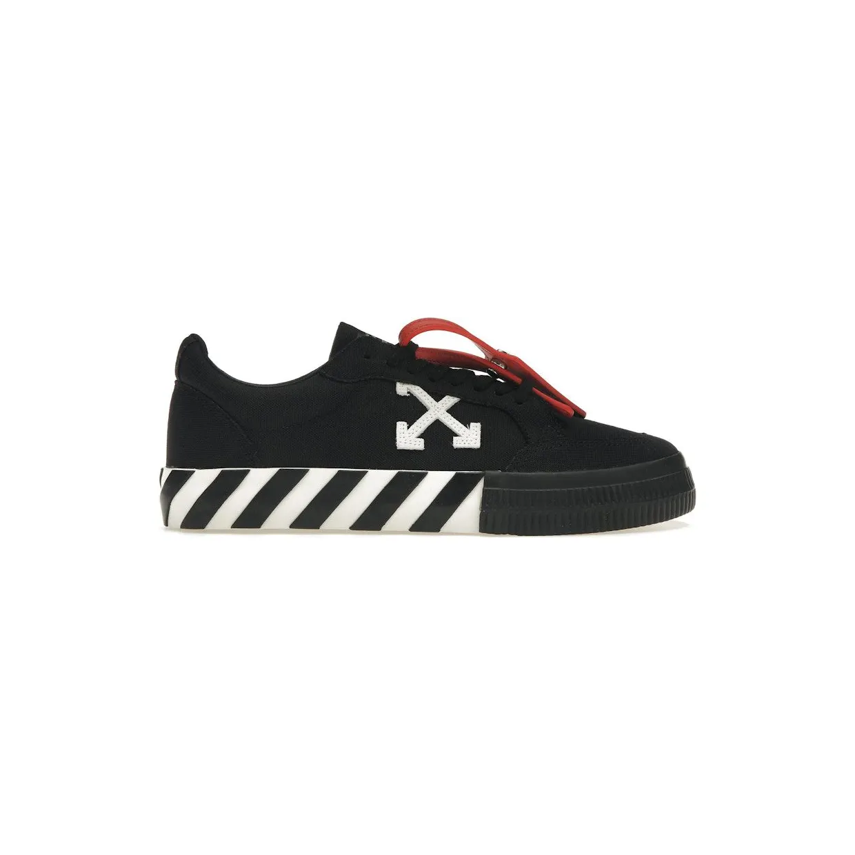 OFF-WHITE Vulcanized Low Canvas Black White (OMIA085C99FAB0061001)