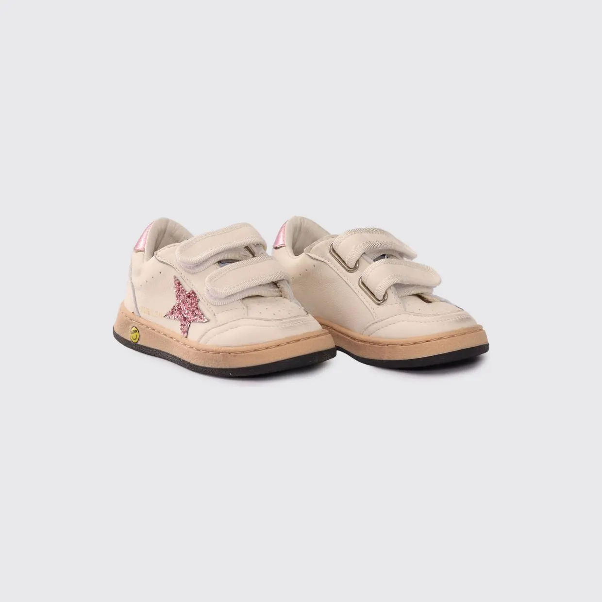Golden goose ‘ Nappa Leather Sneakers with Velcro Strap and Glitter Logo White (GJF00501F00424111224)
