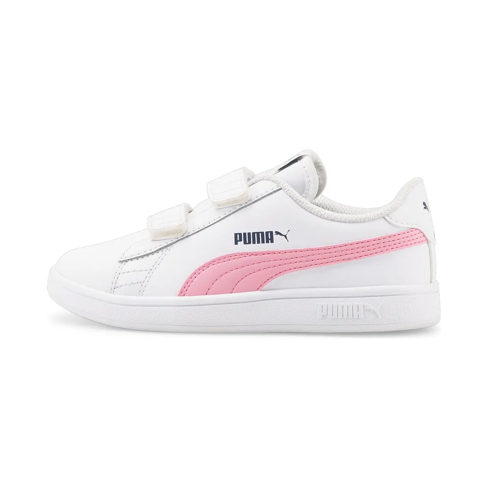 Puma Smash v2 Leather sportscchoenen White/Pink (365173-35)