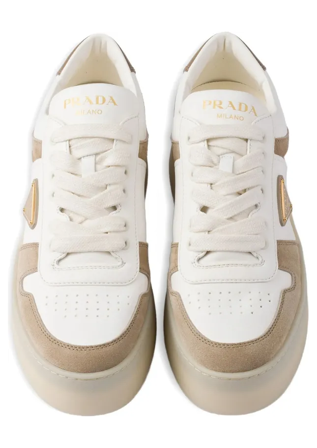 Prada Downtown Bold Nappa Leather and Suede “White/Neutrals” (1E792M F D050 MLO F0F24) (2)