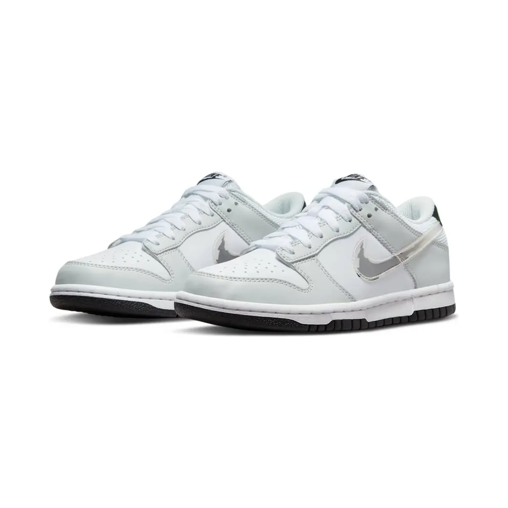 Nike Dunk Low Glitch Swoosh White Grey (DV3033-001)