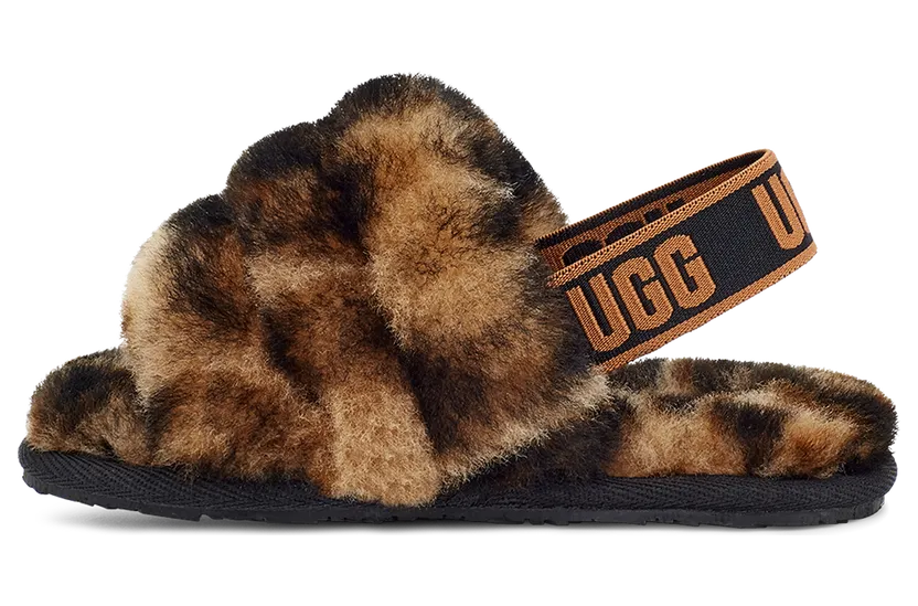 Ugg Fluff Yeah Slide TD “Panther Print” (1123641T)