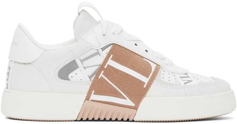 Valentino Garavani White & Pink Valentino Garavani ‘VL7N’ Sneakers (VW2S0V66WRQ)