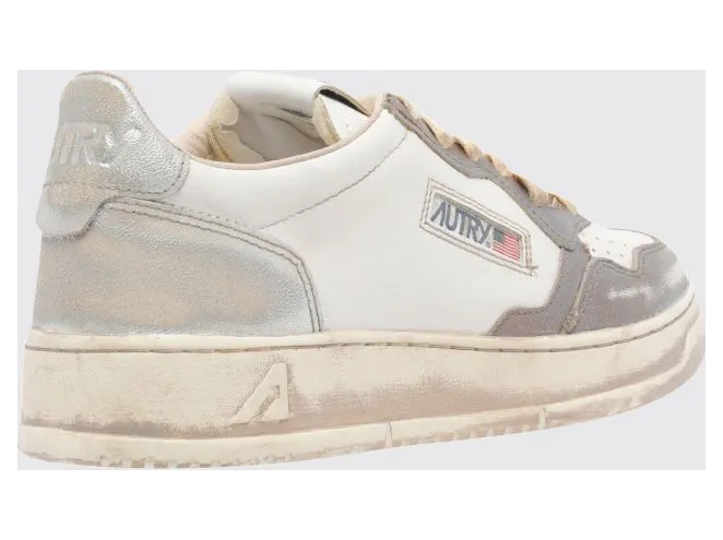 Autry Medalist Low Super Vintage Calfskin Sneakers with Worn Effect Cream (AVLMMT08) (2)