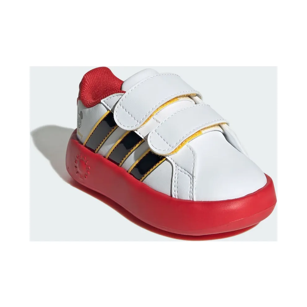 adidas Grand Court Disney Mickey Mouse Cloud White Core Black Bold Gold (JQ8070)