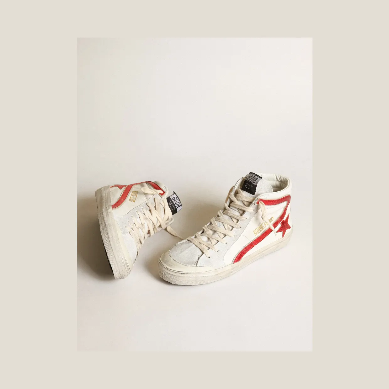 Golden Goose Slide With A Red Laminated Leather Star And Flash (GWF00211.F003411.10350) (2)