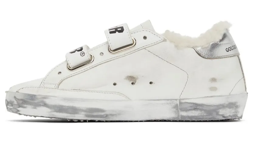 Golden Goose Shearling & Glitter Old School Sneakers (F00111.F000803.10224) (3)