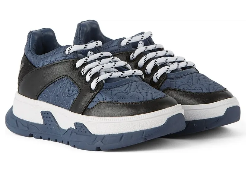 Burberry Kids Blue & Black Monogram Quilted PEBBLE BLUE (8046082) (4)