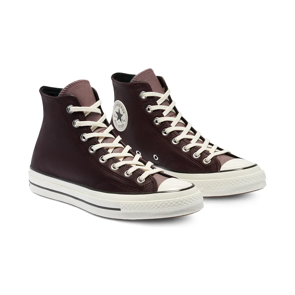 Converse Chuck 70 Leather High ‘Colorblock – Black Currant’ Black Currant/Noble Grey/Egret (169580C)
