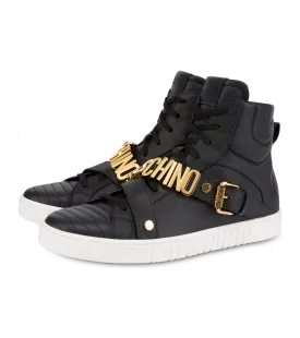 Moschino High Sneakers Kalbsleder Logo Lettering (POLMB15152G1DGA0000)