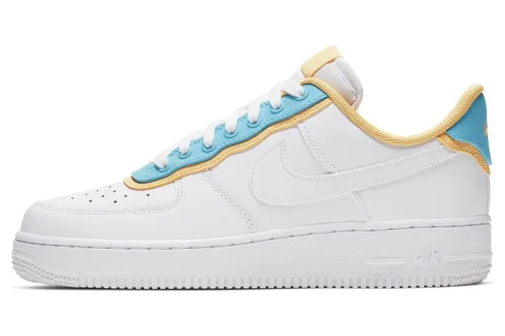 Nike Air Force 1 Low SE White Light Blue Fury Topaz Gold (W)