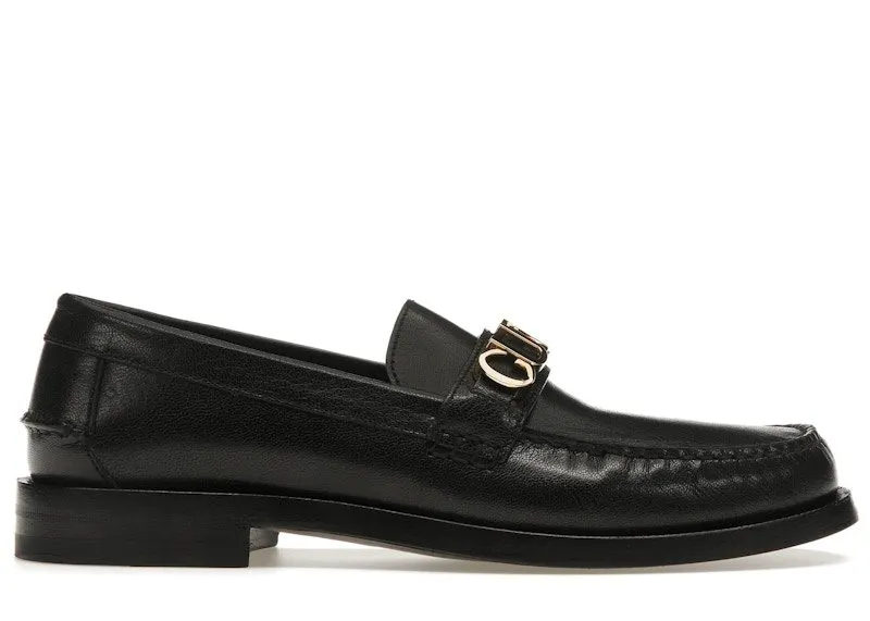 Gucci Logo Loafers Black Leather (700036 D3V00 1000)