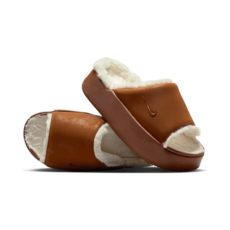 Nike Calm Elevation Fur Slide Light British Tan Coconut Milk (IO0496-200)