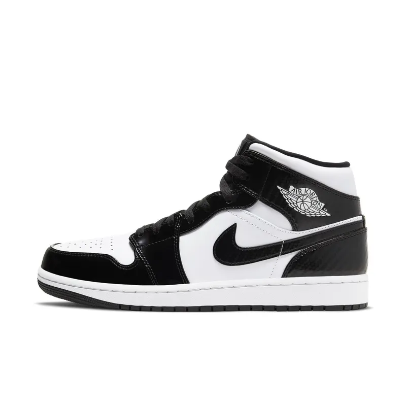 Jordan 1 Mid Carbon Fiber Black/White-Black (DD1649-001)