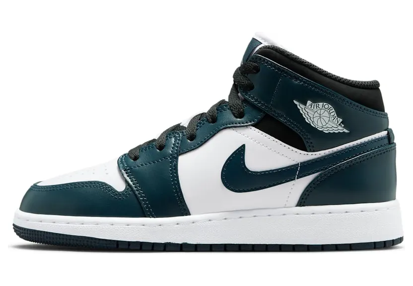 Air Jordan 1 Mid Dark Teal (GS) (554725-411)