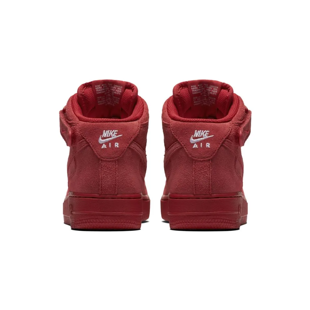Nike Air Force 1 Mid Red Suede (GS) Gym Red/Gym Red-White (314195-603)