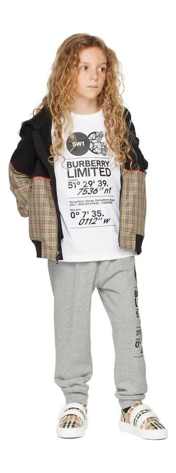 Burberry Kids Beige Vintage Check Sneakers (8047490) (5)