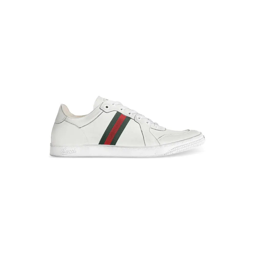 Gucci Web-stripe Lace-up “White” (864140 AAGFF 9099)