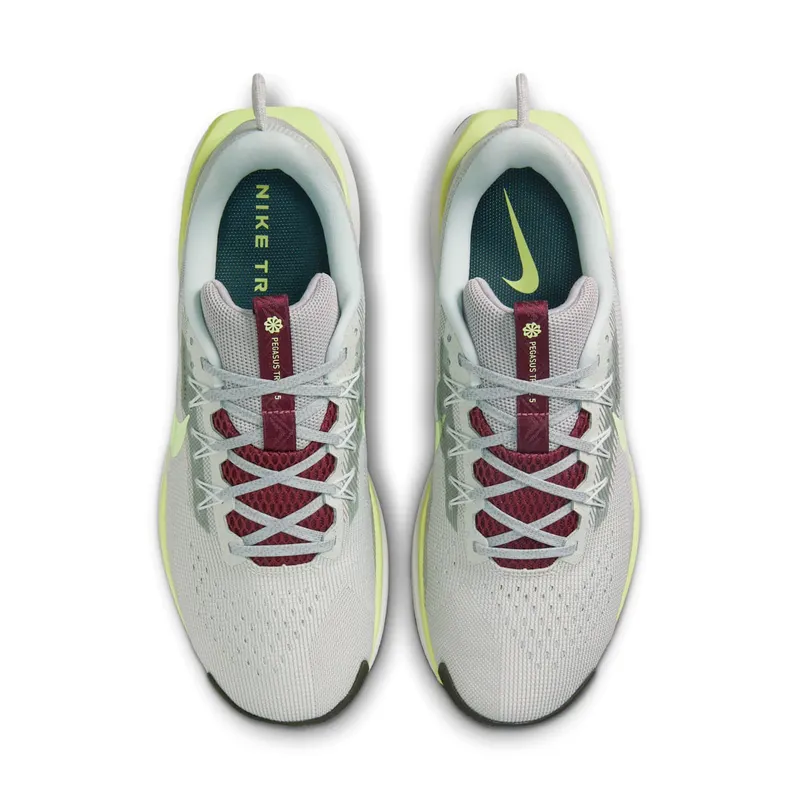 Nike Pegasus Trail 5 Light Silver College Grey Dark Team Red Barely Volt (DV3864-004)