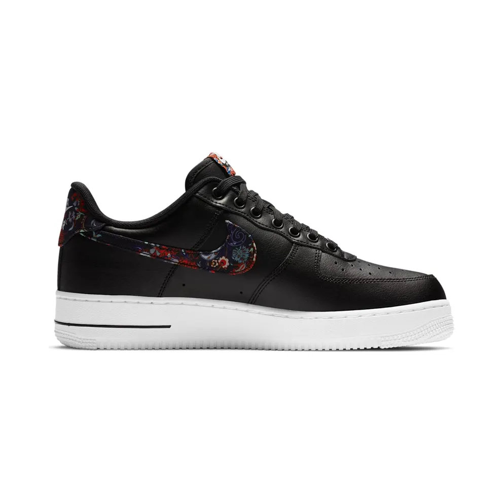 Nike Air Force 1 Low Black Floral Black/White-Game Royal-Multi-Color (CZ7933-001)