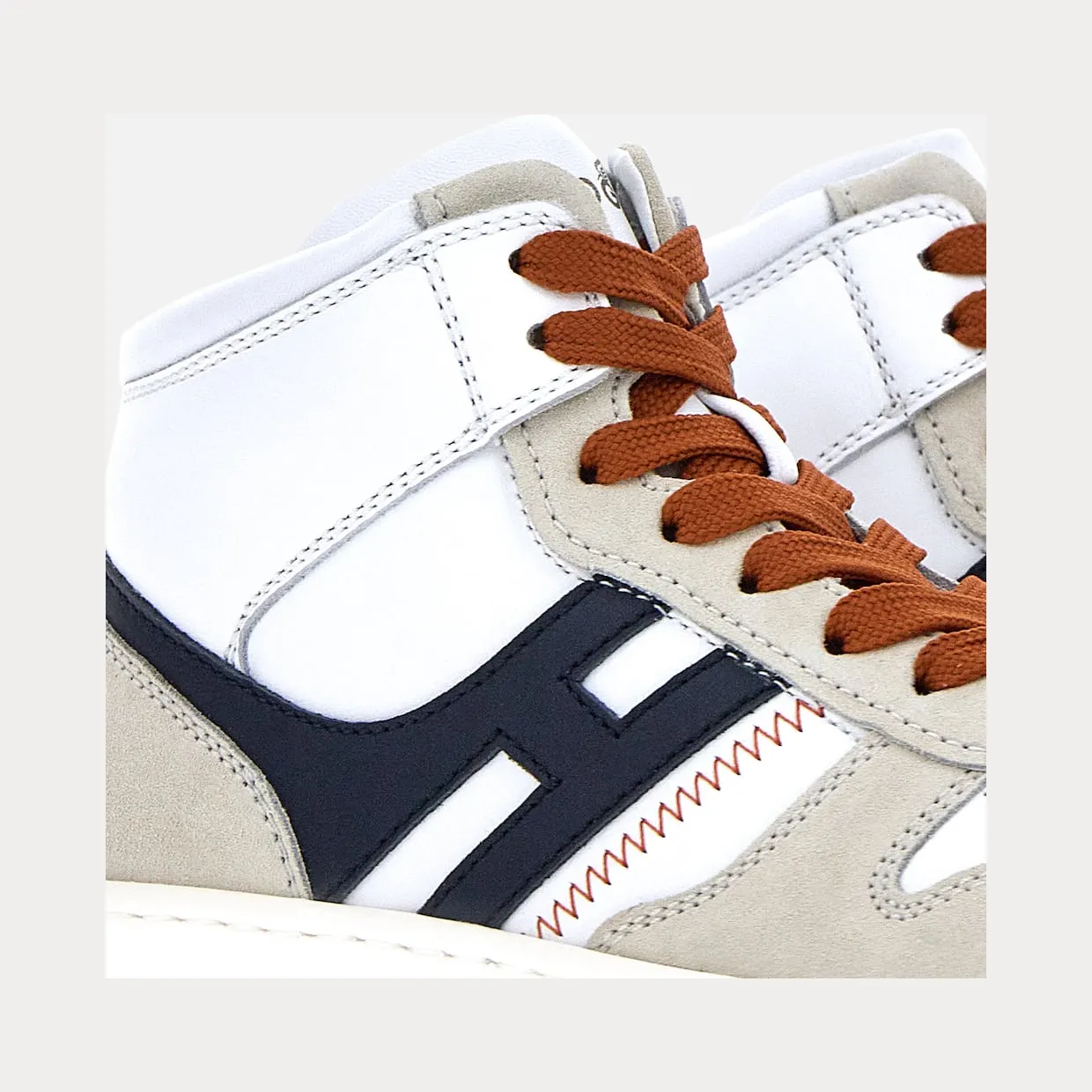 Sneakers Hogan H630 High Top White Grey Blue (HXW6300EU40ODZ736M) (5)