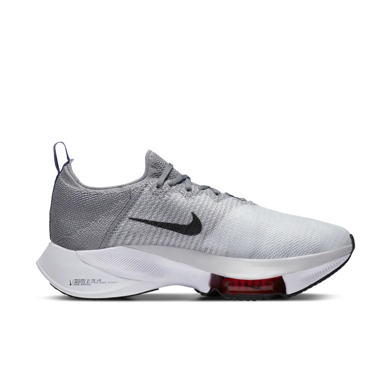 Nike Air Zoom Tempo Next% Particle Grey White Particle Grey/Pure Platinum-Bright Crimson-White (CI9923-002)
