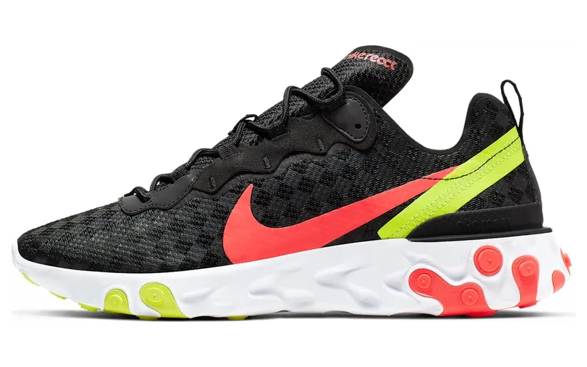 Nike React Element 55 Black Crimson Volt