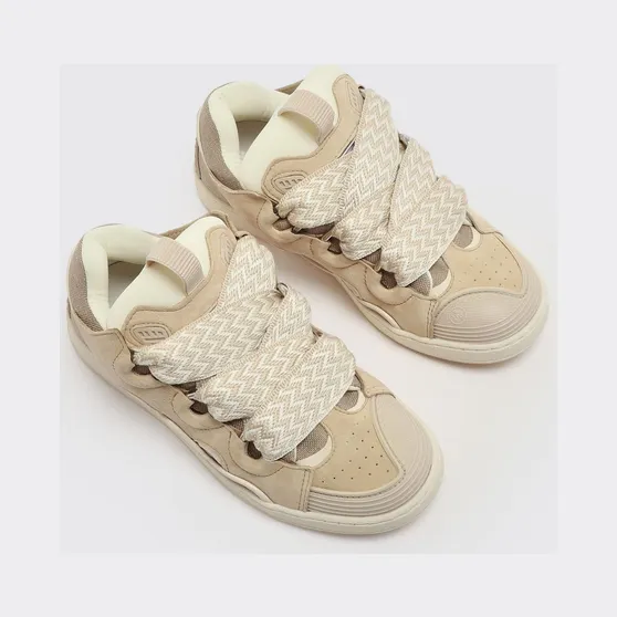 Lanvin Canvas and Suede Sneakers Beige (N30329CP82)