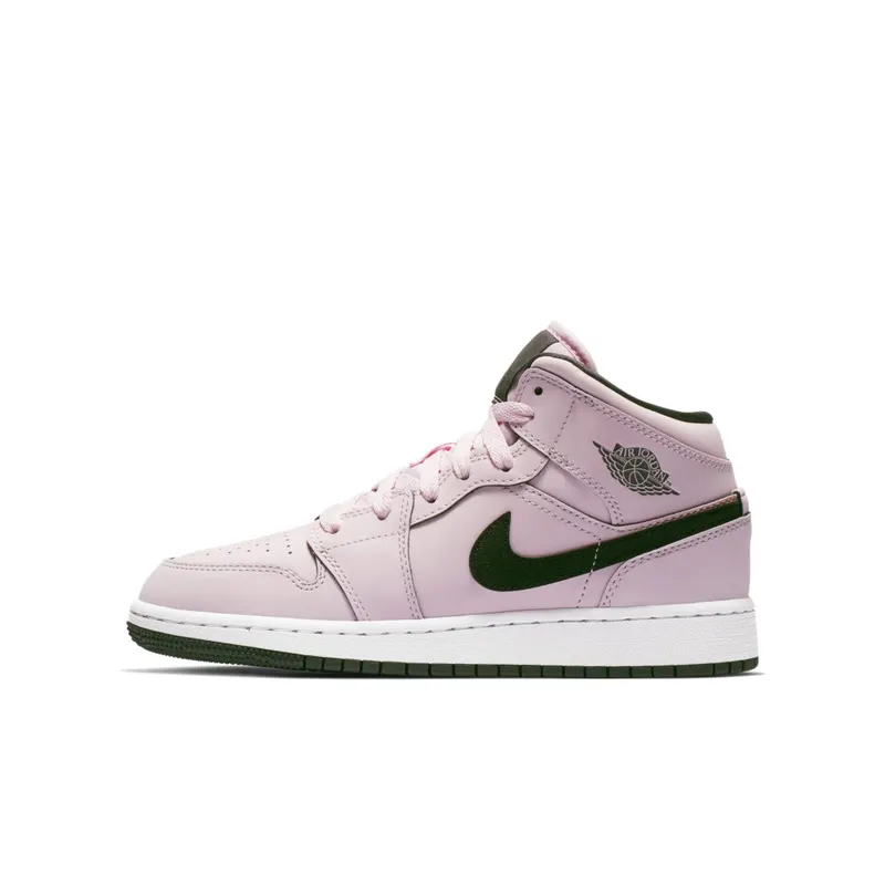 Jordan 1 Mid Pink Foam (GS) Pink Foam/Black-White (555112-601)