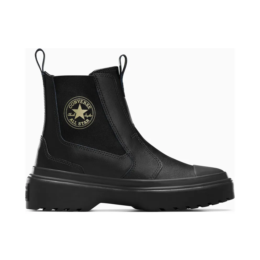 Converse Chuck Taylor All Star Lugged Leather Chelsea Boot Black Black/ White (A08453C)
