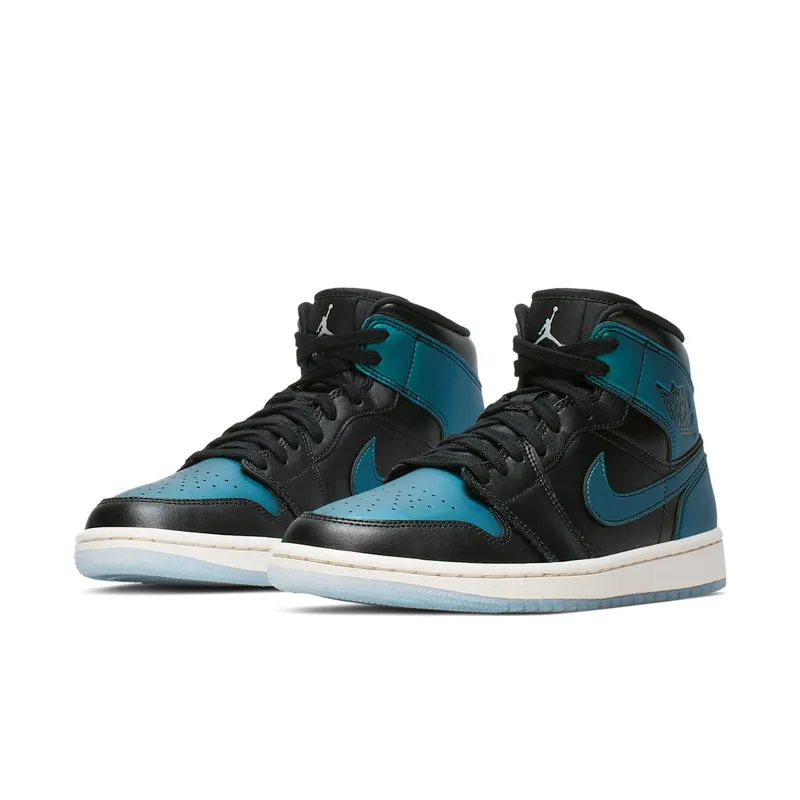 Jordan 1 Mid Iridescent Black (W) Black/Pale Ivory-Multi-Color (BQ6472-009)