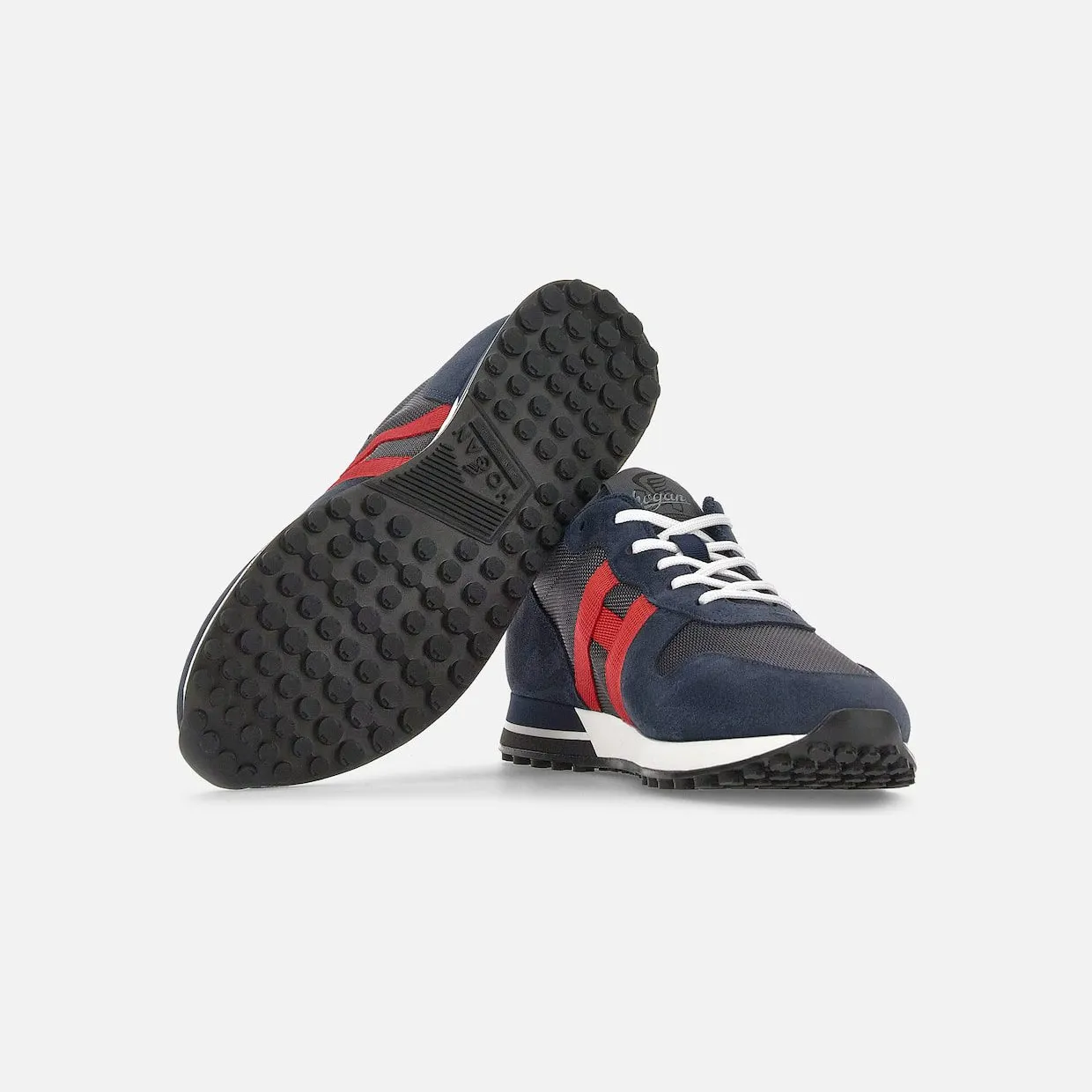 Sneakers Hogan H383 Blue Grey Red (HXM3830AN51PDV746S) (4)