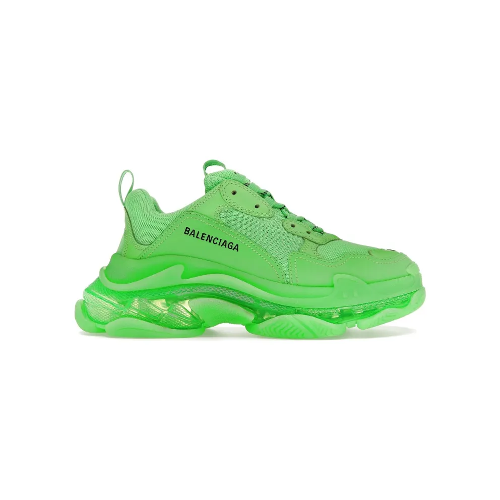 Balenciaga Triple S Soft Neon Green Clear Sole (W) (544351W2CF13801)