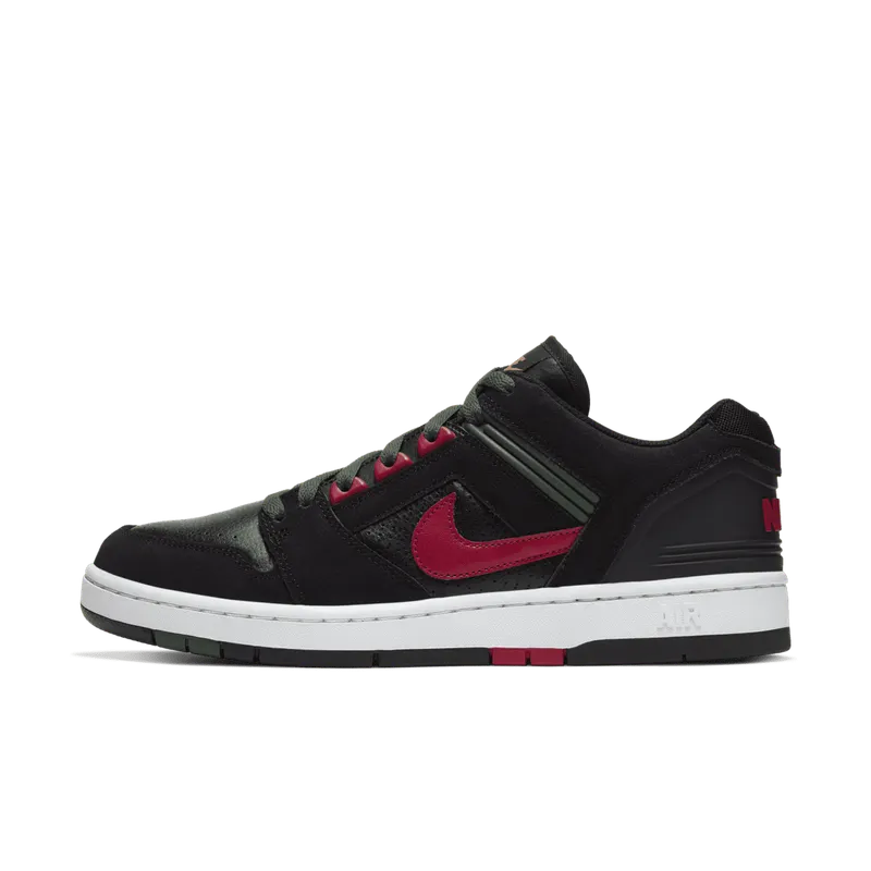 Nike SB Air Force 2 Low Black Gucci Black/Deep Forest-Gym Red (AO0300-002)