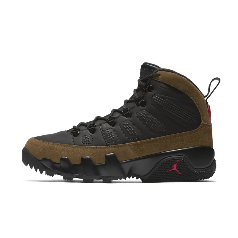 Jordan 9 Retro Boot NRG Olive Black/Light Olive-True Red (AR4491-012)