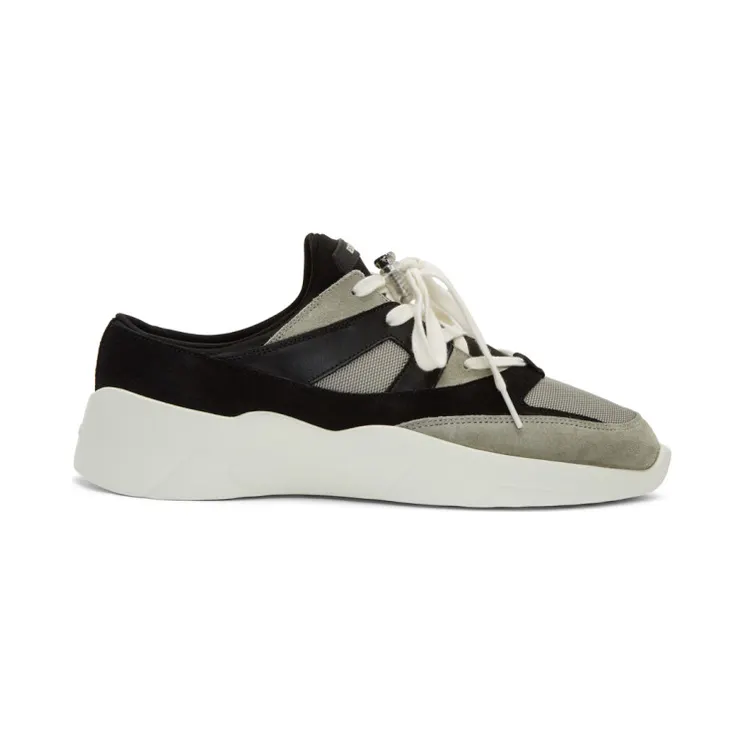 Essentials Black and Grey Backless Sneakers (ES01W19U-SRLEFA3OFB)
