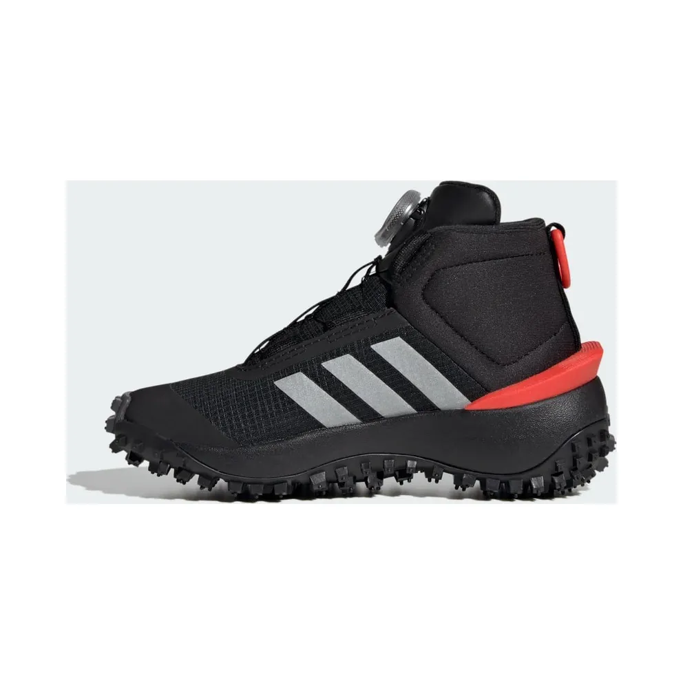 Adidas Fortatrail Kids Core Black / Silver Metallic / Bright Red (IG7262)
