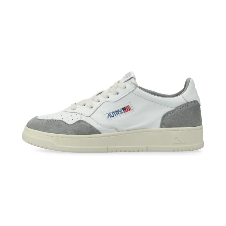 Autry Medalist Low W (goat / suede white / grey) – AULWGS37