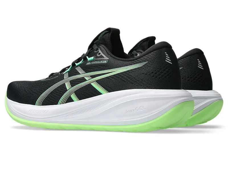 ASICS GEL-CUMULUS 28 “Black / Illuminate Green” (1011C143-001)