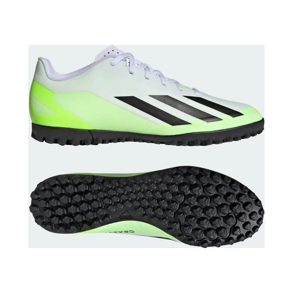 adidas X Crazyfast.4 Turf Cloud White Core Black Lucid Lemon (IE1583)
