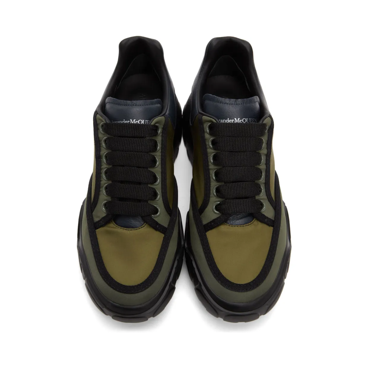 Alexander McQueen Khaki & Burgundy Court Sneakers (682813W4RQ5) (5)