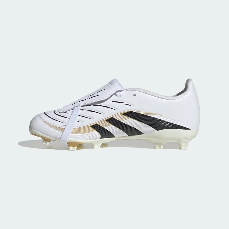 adidas Predator League Fold-Over Tongue FG/MG Cloud White Core Black Gold Metallic (IH9587)