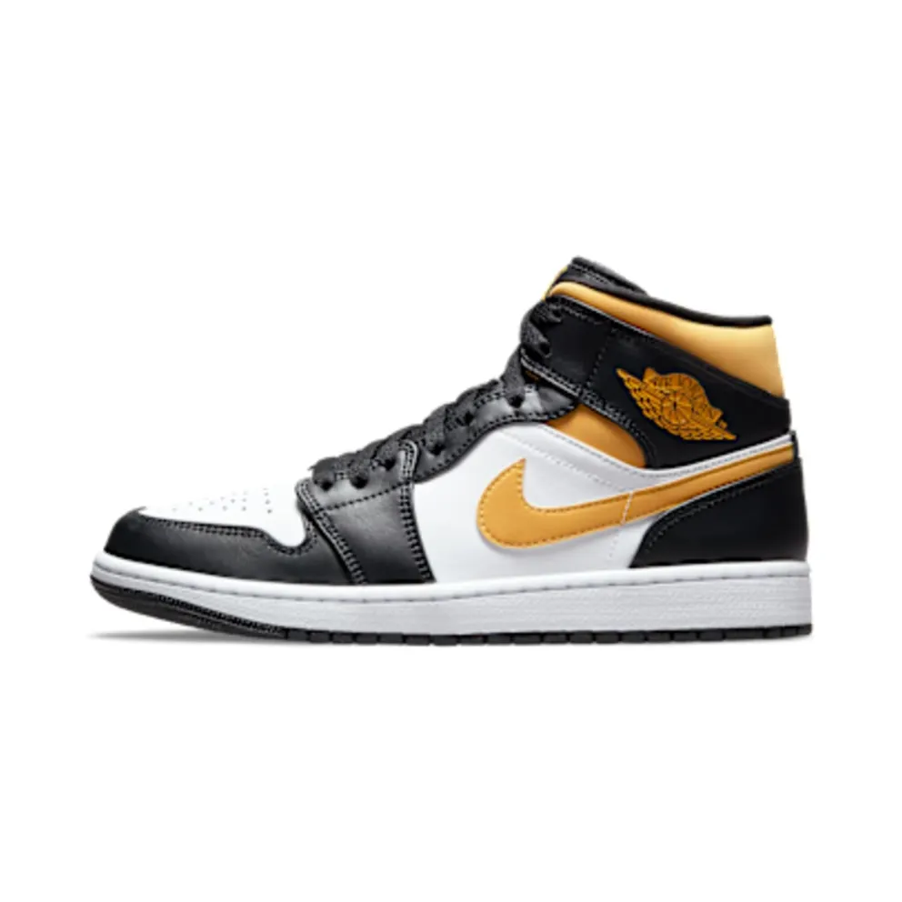 Air Jordan 1 Mid White Pollen Black (554724-177)