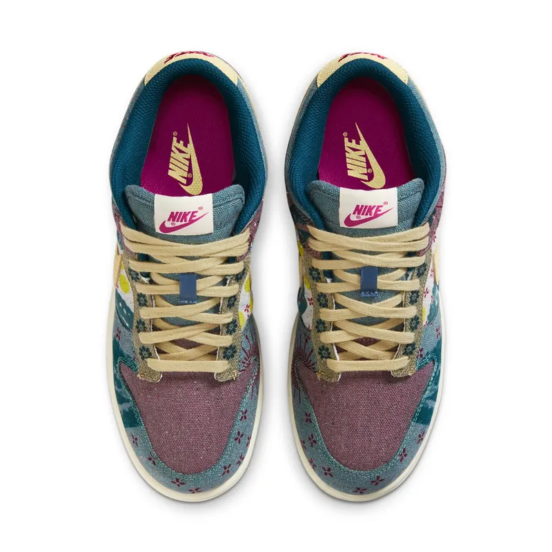 Nike Dunk Low Community Garden Multi-Color/Midnight Turquoise-Cardinal Red-Lemon Wash (CZ9747-900)