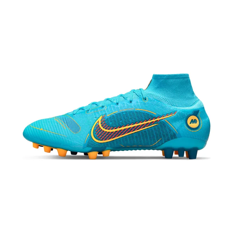 Nike Mercurial Superfly 8 Elite AG “Chlorine Blue / Marina / Laser Orange” (DJ2841-484)